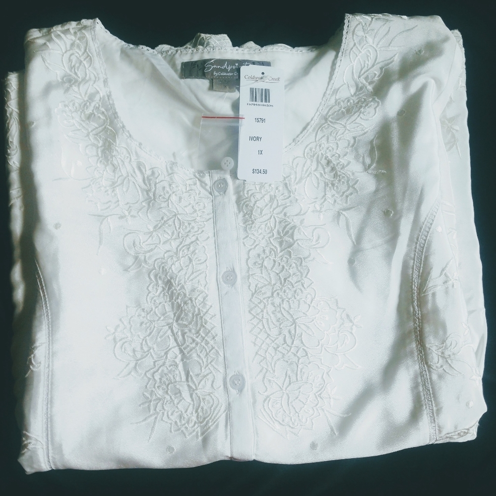 Sandpoint Coldwater Creek (Size 1X) Ivory